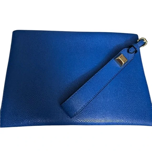 Stella And Dot Envelope Clutch Wristlet COBALT Blue with 3 Card Holders NWOT - Picture 3 of 10